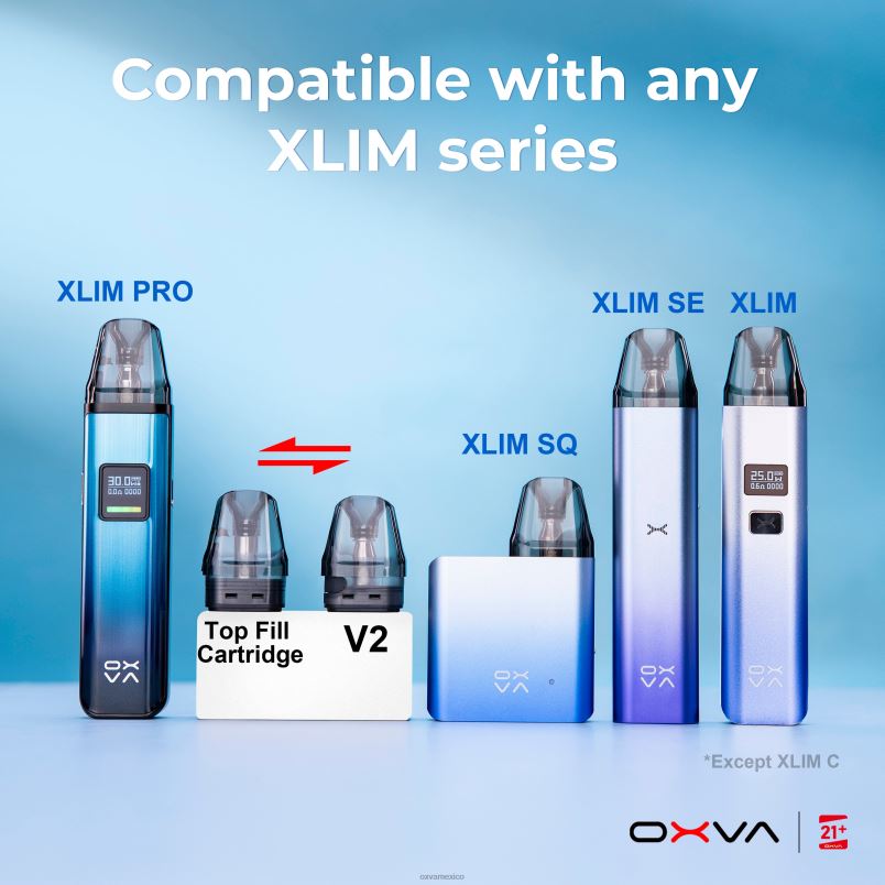 OXVA Vape Flavors - OXVA XLIM V3 gris 4D24883 llenado superior del cartucho